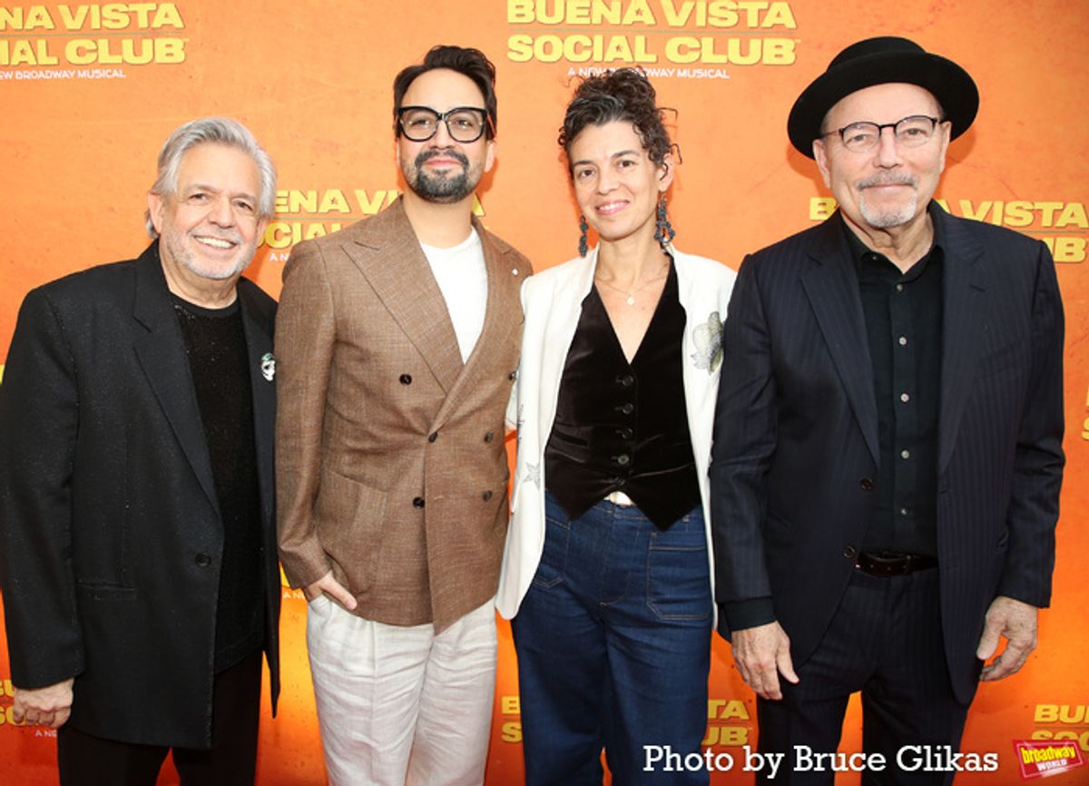 Luis A. Miranda Jr, Lin-Manuel Miranda, Quiara Alegría Hudes and Rubén Blades at 