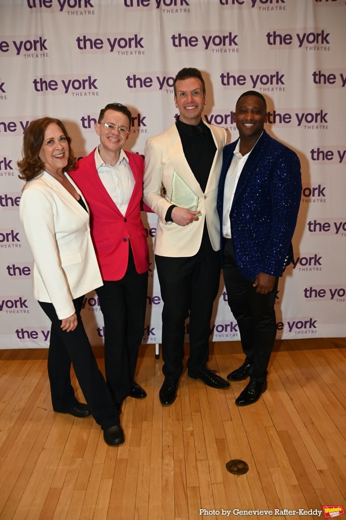 Karen Ziemba, Michael D'Angora, Tom D'Angora and Jelani Remy