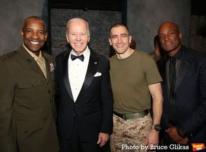 Denzel Washington, President Joe Biden, Jake Gyllenhaal and Director Kenny Leon  Photo