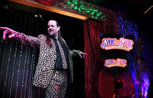 Jonny Porkpie hosts. Photo by Bob Fraser. @ BroadwayWorld Jonny Porkpie hosts. Photo by Bob Fraser. Photo