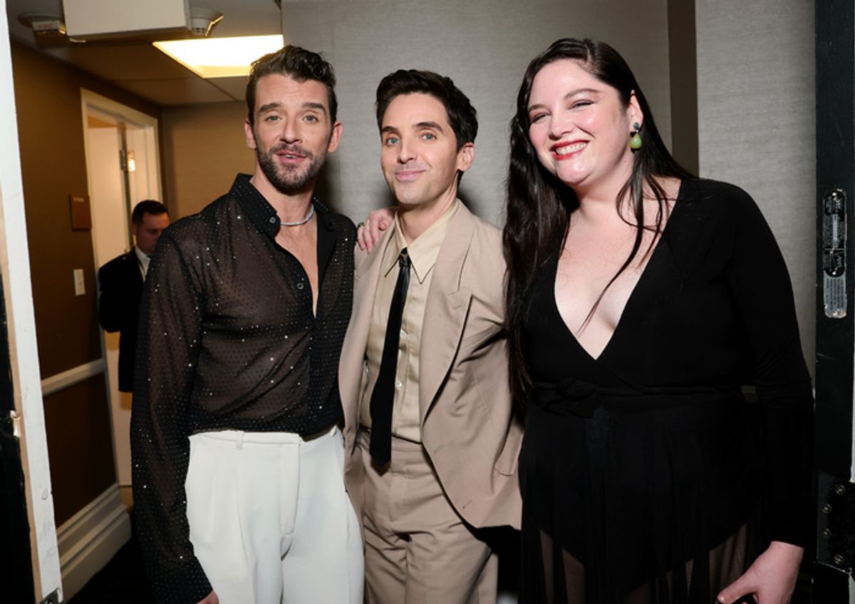 Michael Urie, Paul W. Downs and Megan Stalter at 