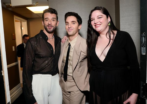 Michael Urie, Paul W. Downs and Megan Stalter Photo