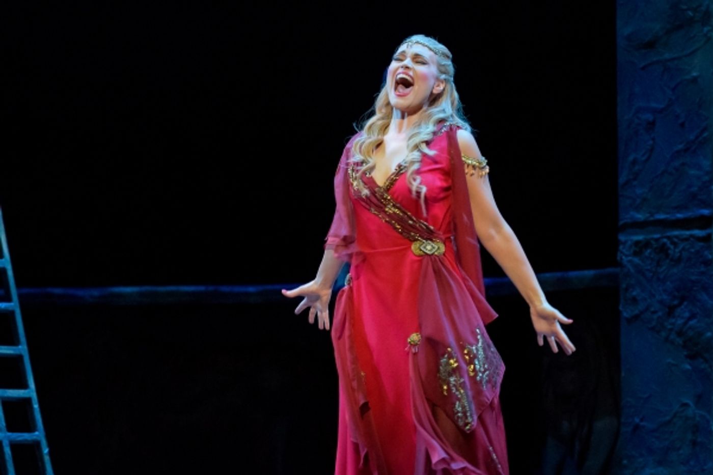 Soprano in red dress