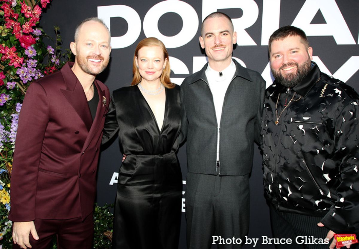 Producer Michael Cassel, Sarah Snook, Associate Producer Liam Mangan and Director Kip Williams at 