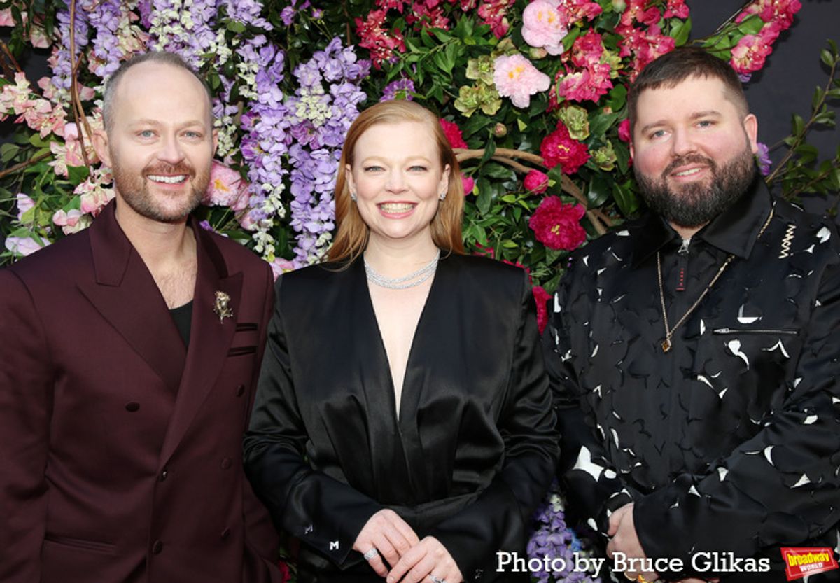 Producer Michael Cassel, Sara Snook and Director Kip Williams at 