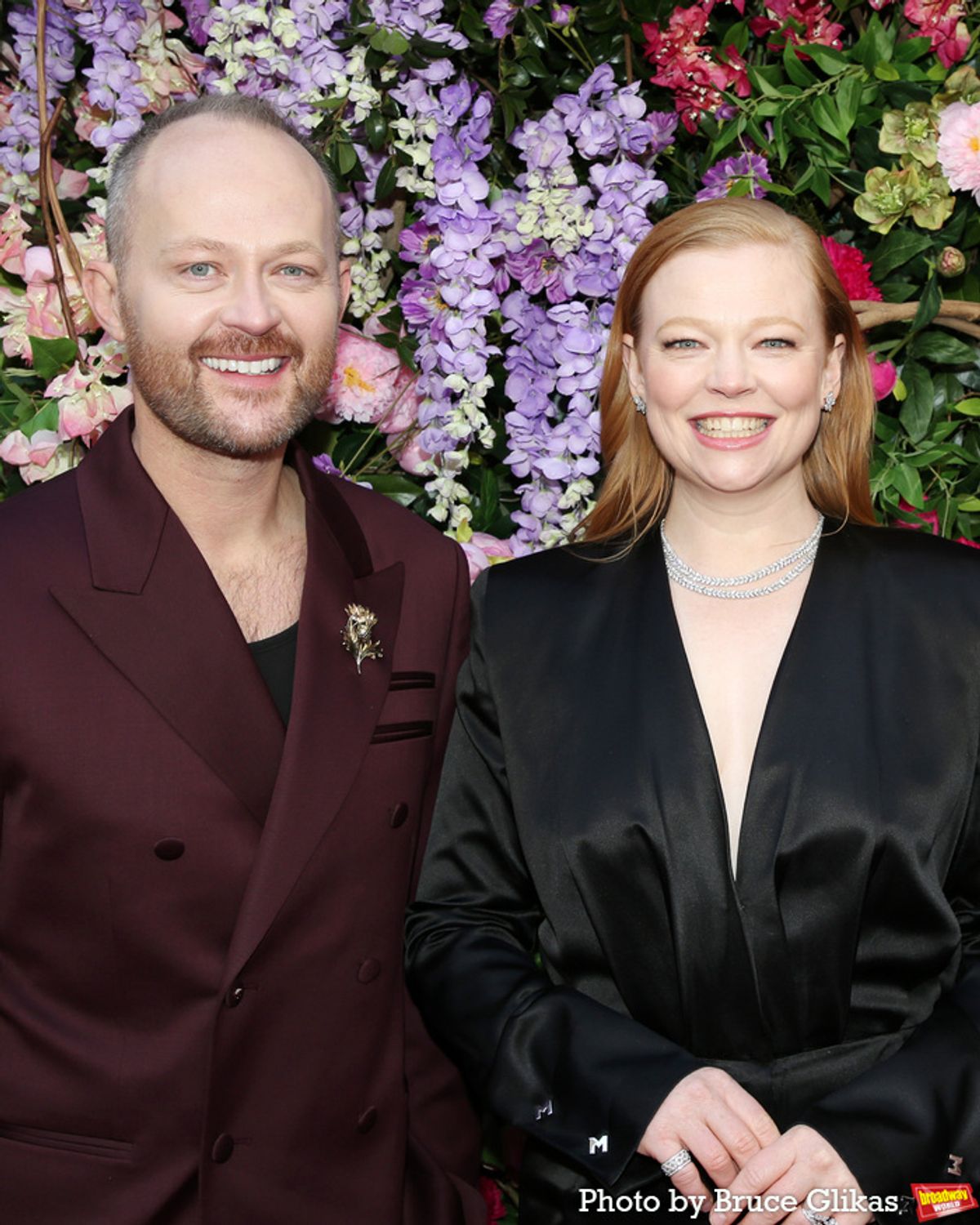 Producer Michael Cassel and Sarah Snook  at 