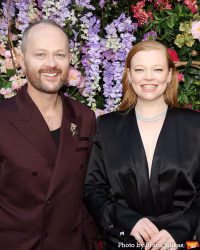 Producer Michael Cassel and Sarah Snook  Photo