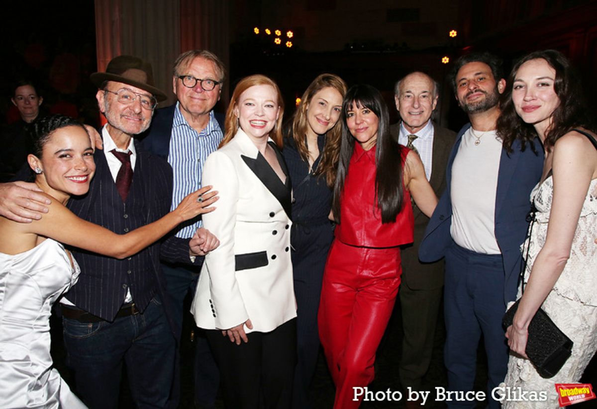 Juliana Canfield, Fisher Stevens, David Rasche, Sarah Snook, Natalie Gold, Zoe Winters, Peter Friedman, Arian Moayed and Sydney Lemmon at 