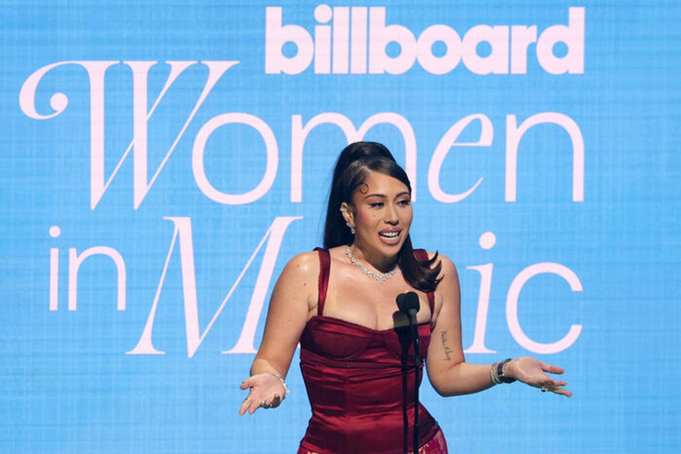 Photos: Doechii, Laverne Cox, Meghan Trainor, & More Attend Billboard Women in Music 2025  Image