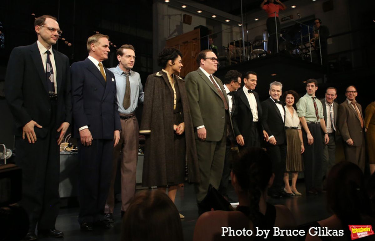 Christopher Denham, Paul Gross, Fran Kranz, Georgia Heers, Glenn Fleshler, Grant Heslov, George Clooney, David Cromer, Ilana Glazer, Carter Hudson, Clark Gregg, Andrew Polk and The Cast of 'Good Night and Good Luck' at 