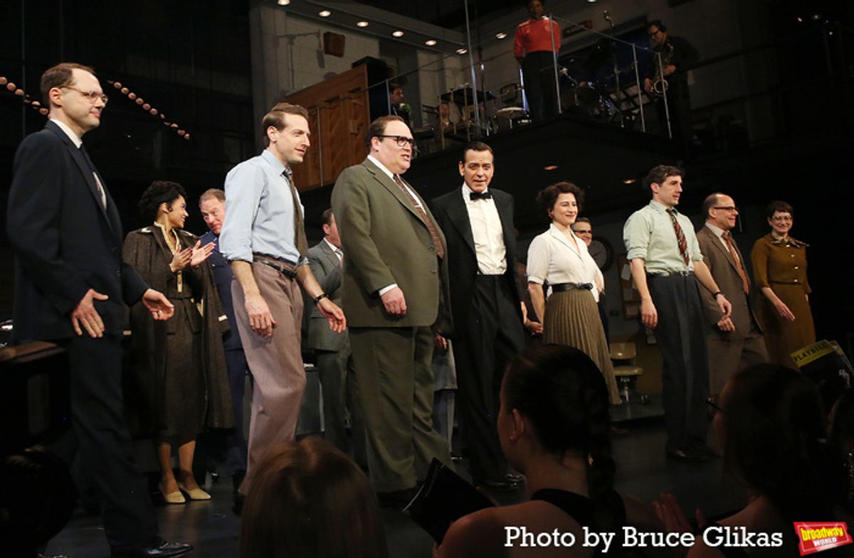 Christopher Denham, Fran Kranz, Glenn Fleshler,, George Clooney, Ilana Glazer, Carter Hudson, Andrew Polk, Jennifer Morris and The Cast of 'Good Night and Good Luck' at 