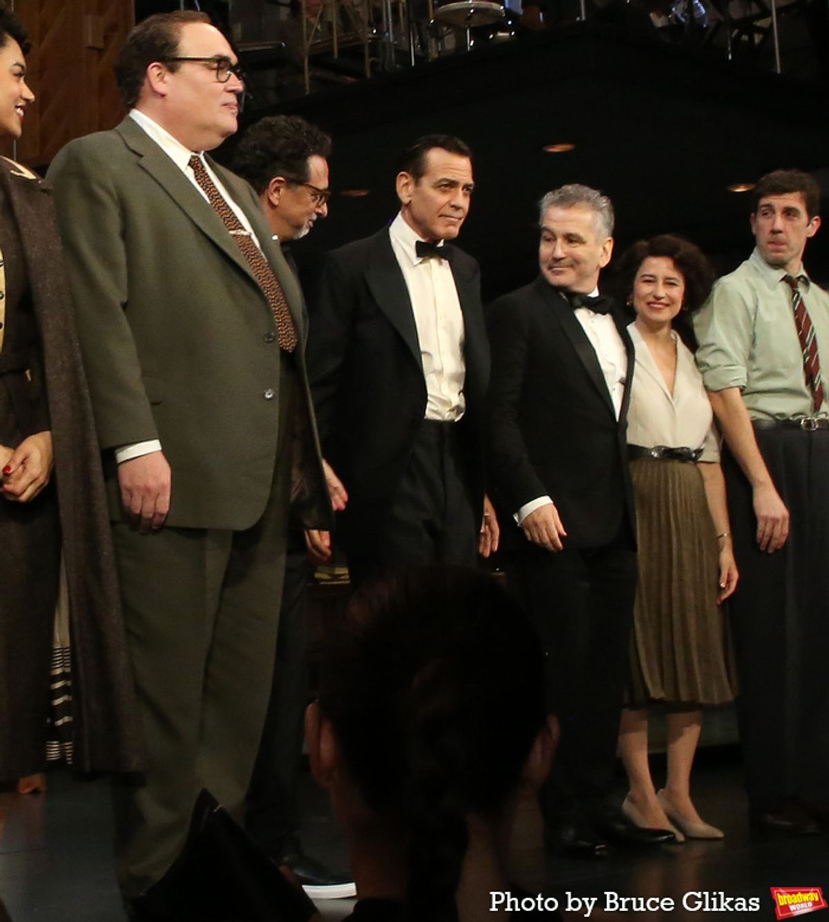 Glenn Fleshler, Grant Heslov, George Clooney, David Cromer, Ilana Glazer and Carter Hudson at 