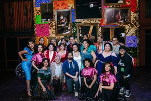 Lin-Manuel Miranda and Luis Miranda with the cast of Real Women Have Curves @ BroadwayWorld Lin-Manuel Miranda and Luis Miranda with the cast of Real Women Have Curves Photo