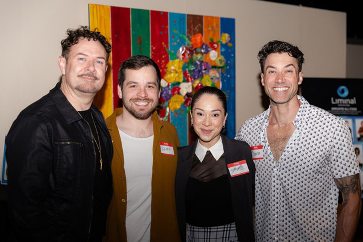 Matt Logan and Matt Clark with set design-duo Diana DeGarmo and Ace Young  at 