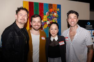 Matt Logan and Matt Clark with set design-duo Diana DeGarmo and Ace Young  Photo