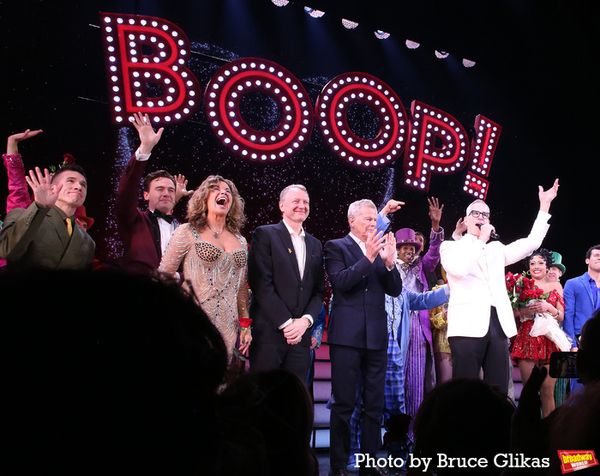 Jon Rua, Erich Bergen, Rachelle Rak, Bob Martin, David Foster, Lawrence Alexander, Je Photo