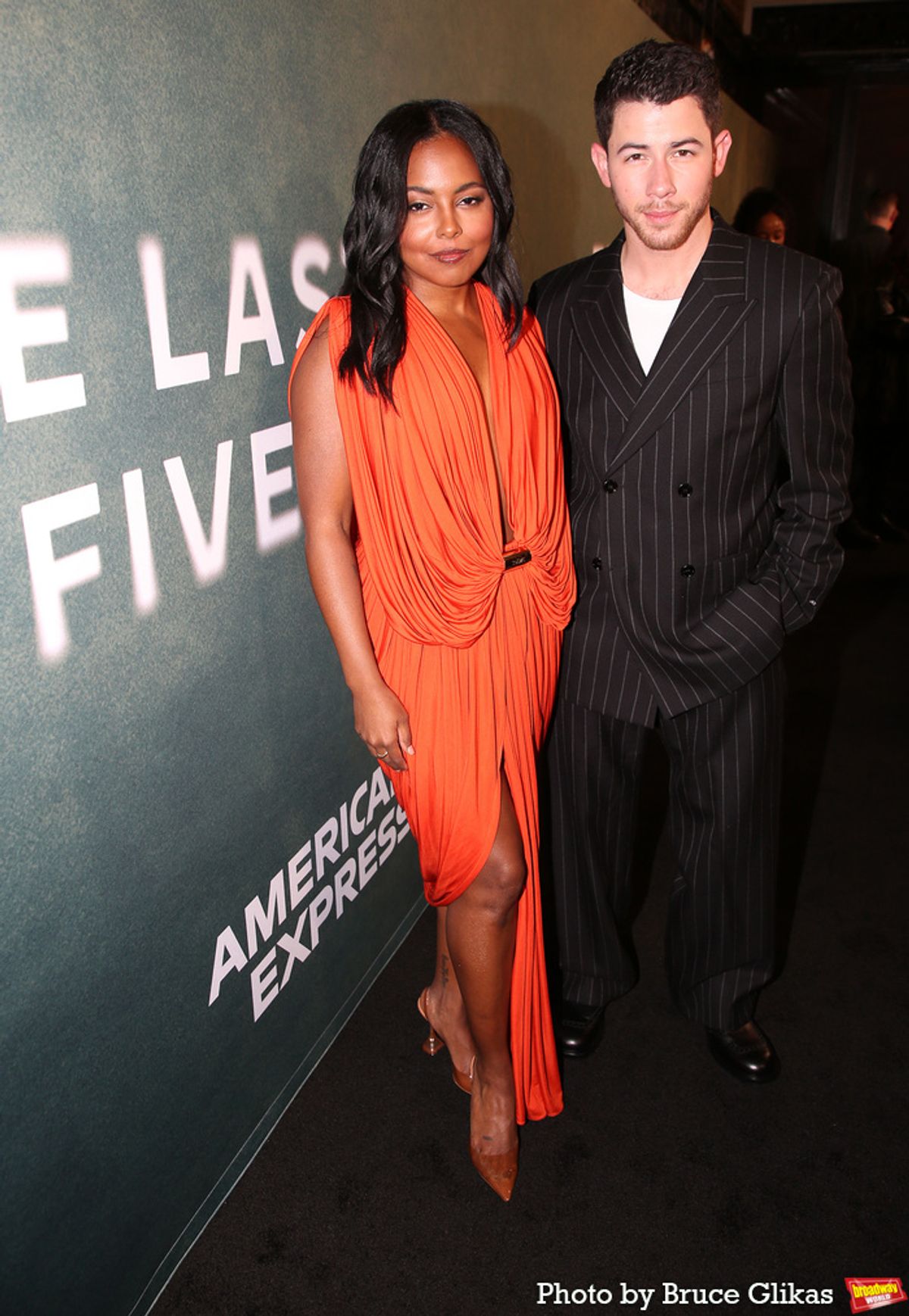 Adrienne Warren and Nick Jonas at 