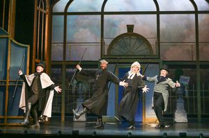 (from left) Benjamin Howes, Nik Walker, Gabe Gibbs, and Sav Souza in Regency Girls, 2025. Photo by Jim Cox. @ BroadwayWorld (from left) Benjamin Howes, Nik Walker, Gabe Gibbs, and Sav Souza in Regency Girls, 2 Photo