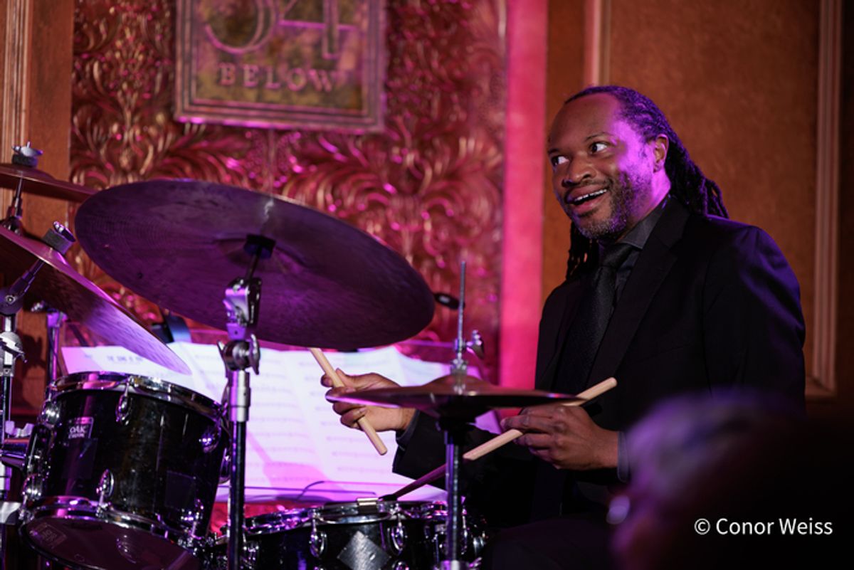 Mark McLean on drums. Photo credit: Conor Weiss at 