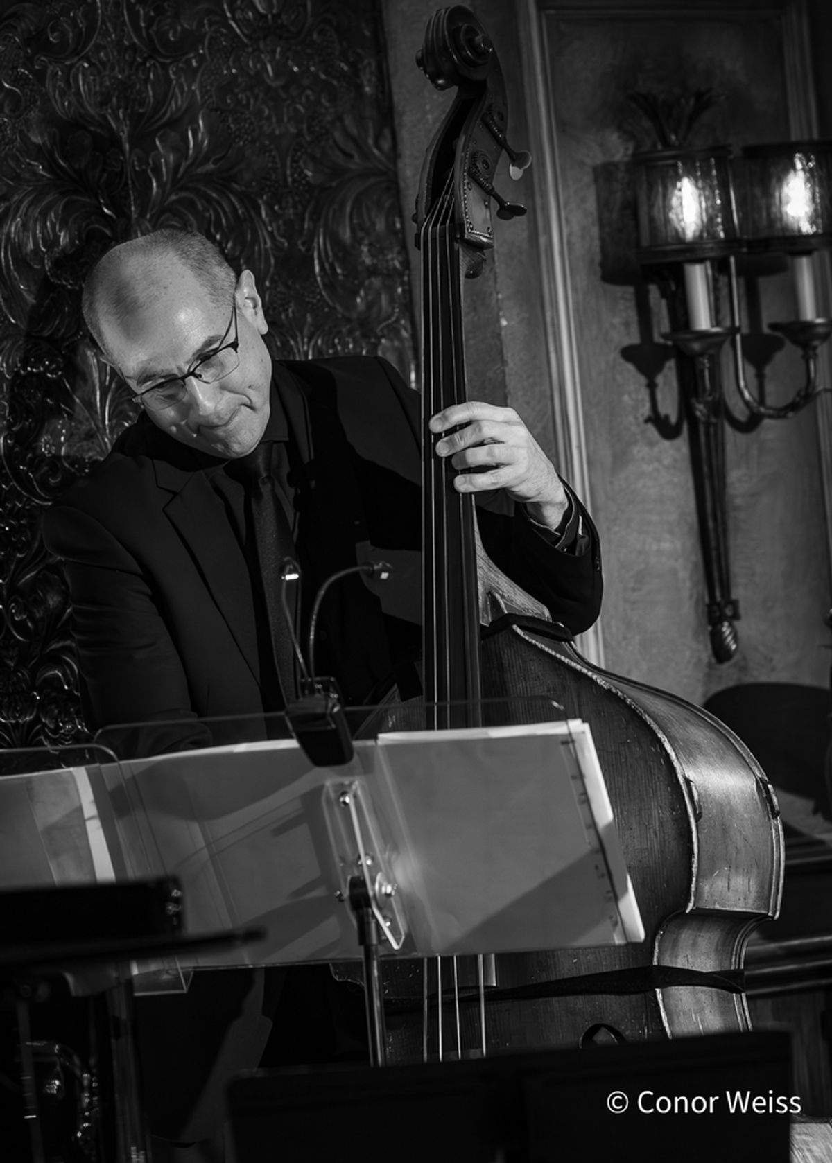 Tom Hubbard on bass. Photo credit: Conor Weiss at 