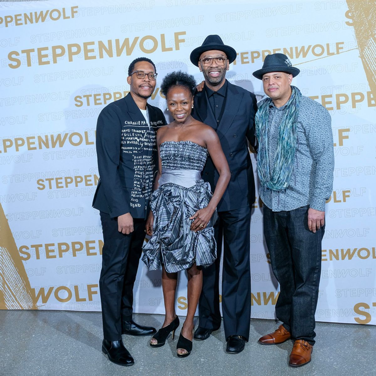 Ensemble member Namir Smallwood, Zainab Jah, Director Steve H. Broadnax III and Brian Marable at 