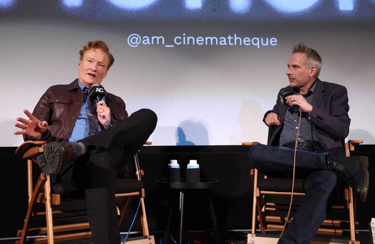 Conan O'Brien and Michael Schneider at 