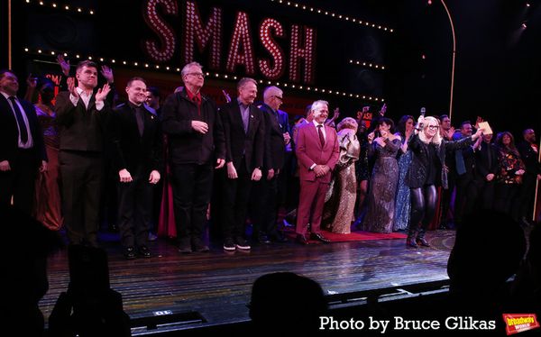 Stephen Oremus, Joshua Bergasse, Rick Elice, Bob Martin, Scott Wittman, Marc Shaiman. Photo