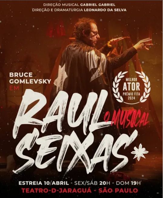 Father of Brazilian Rock'n'Roll, RAUL SEIXAS: THE MUSICAL Opens in São Paulo to Celebrate the Musician's 80th Birthday  Image
