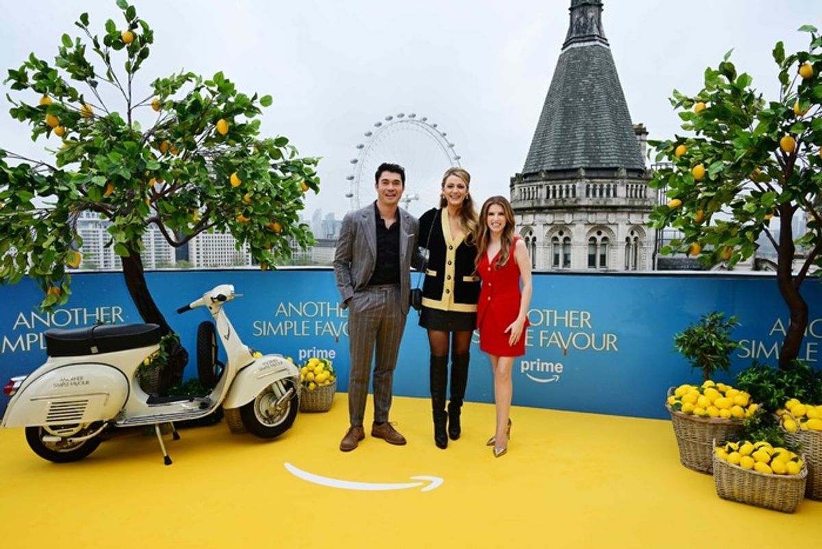 Henry Golding, Blake Lively and Anna Kendrick at 