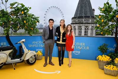 Henry Golding, Blake Lively and Anna Kendrick Photo