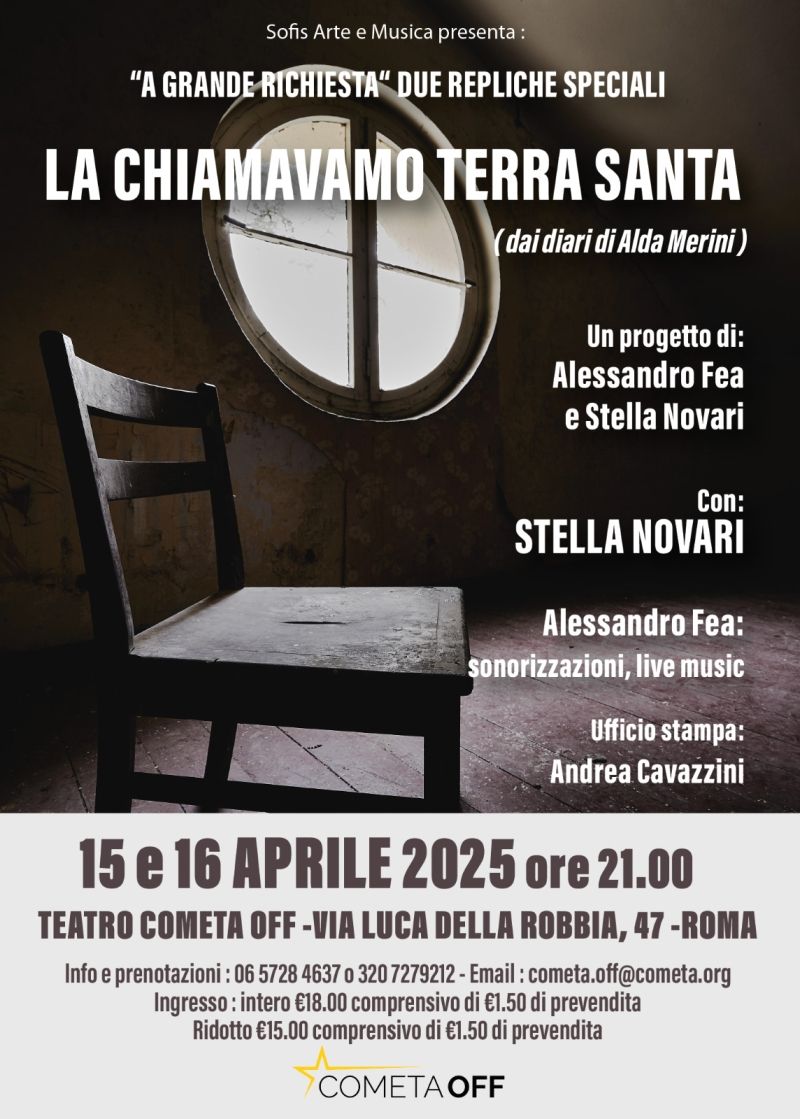 Review: LA CHIAMAVAMO TERRA SANTA al TEATRO COMETA OFF  Image