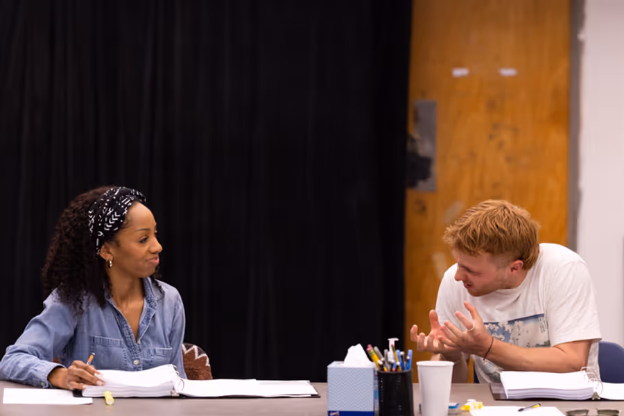 Photos: TWO STRANGERS (CARRY A CAKE ACROSS NEW YORK) Rehearsals at A.R.T.  Image