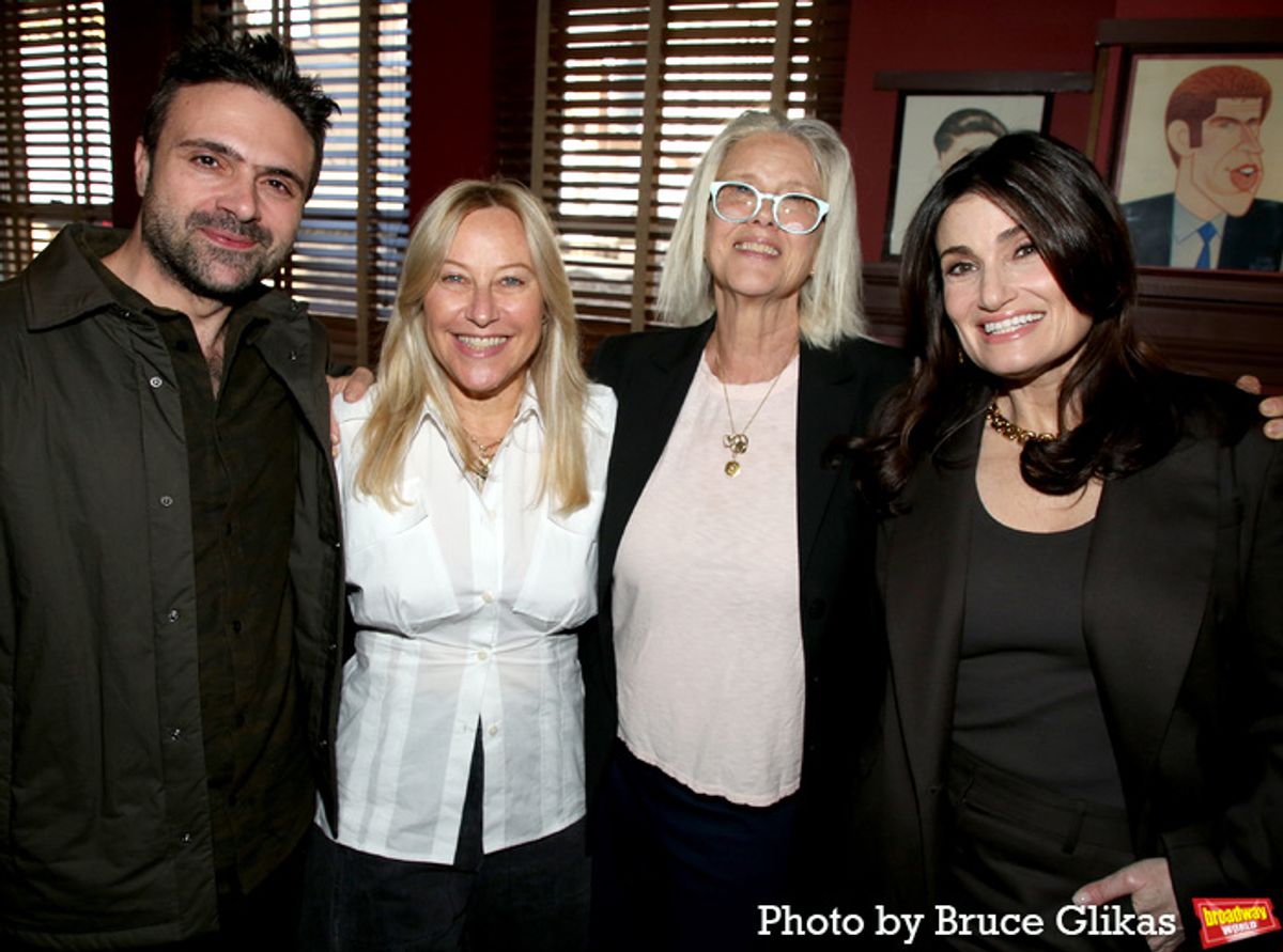 Anthony Aiello, Bonnie Bernstein, Heather Reynolds and Idina Menzel at 