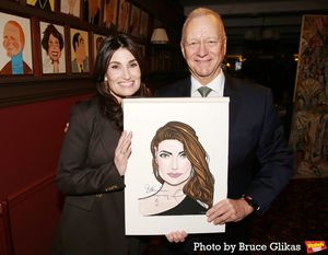Idina Menzel and Sardi’s Max Klimavicius Photo