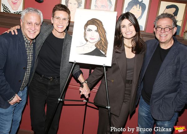 David Stone, Jenn Colella, Idina Menzel and Michael Greif  Photo