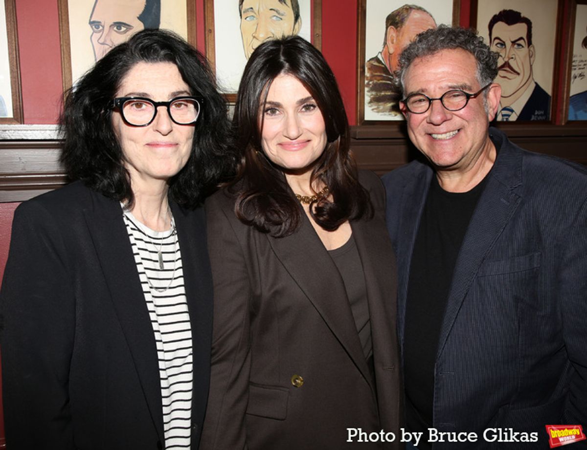 Tina Landau, Idina Menzel and Michael Greif  at 