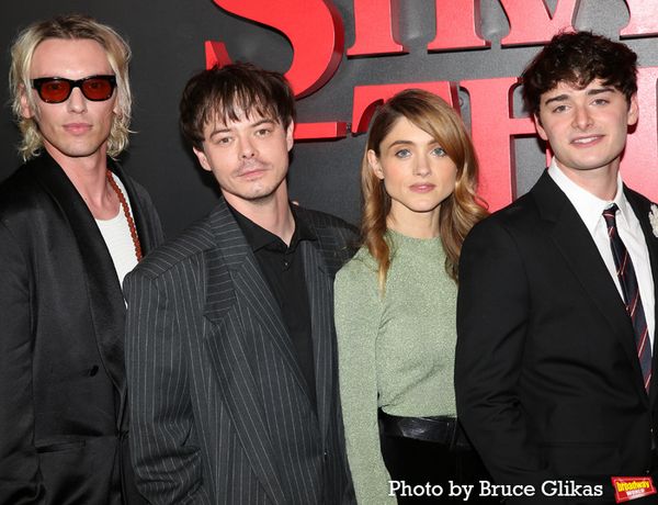 Jamie Campbell Bower, Charlie Heaton, Natalia Dyer and Noah Schnapp Photo