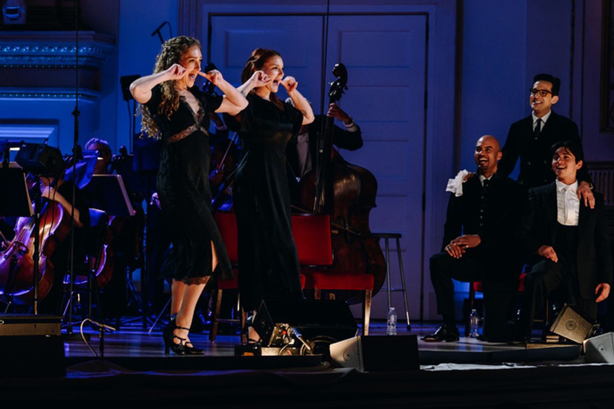 Micaela Diamond, Gracie McGraw, Nicholas Christopher, Adam Chanler-Berat, and Diego Andres Rodriguez  at 