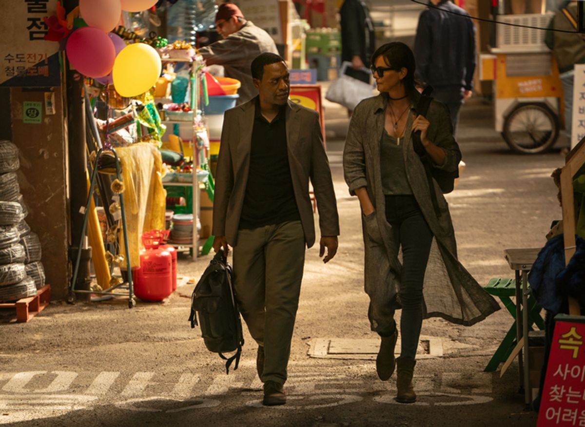 Chiwetel Ejiofor and Charlize Theron at 