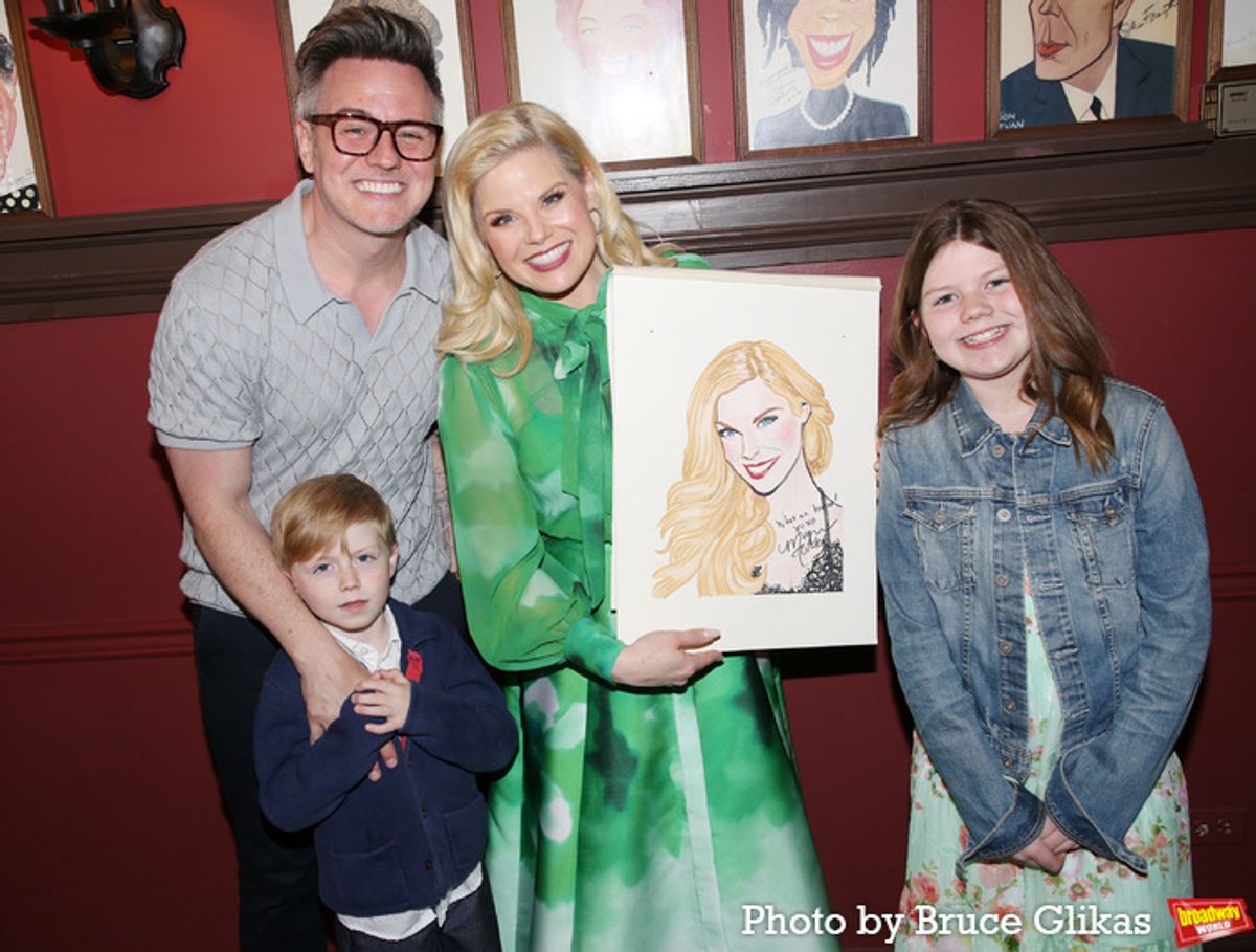 Megan Hilty, Brian Gallagher, son Ronan Gallagher and daughter Viola Gallagher at 