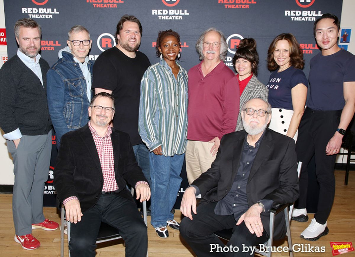 Manoel Felciano, Arnie Burton, Director Jesse Berger, Russell Daniels, Emilie Kouatchou, Mark Linn-Baker, Sarah Stiles, Adaptor Jeffrey Hatcher, Emily Swallow and John Yi  at 