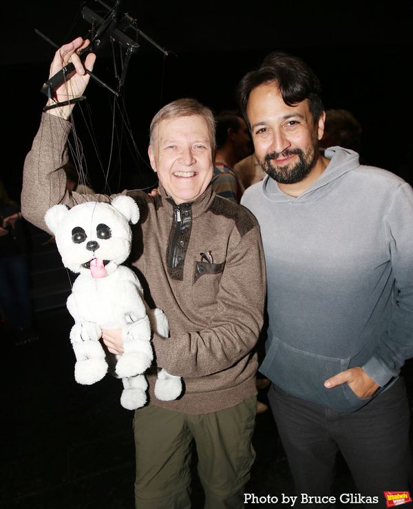 Pudgy, Phillip Huber and Lin-Manuel Miranda Photo
