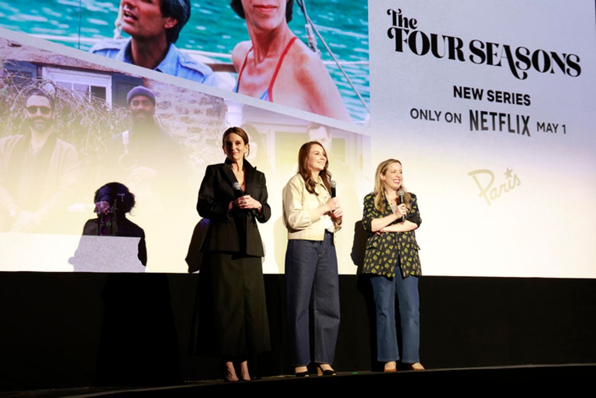 Tina Fey, Tracey Wigfield, and Lang Fisher at 