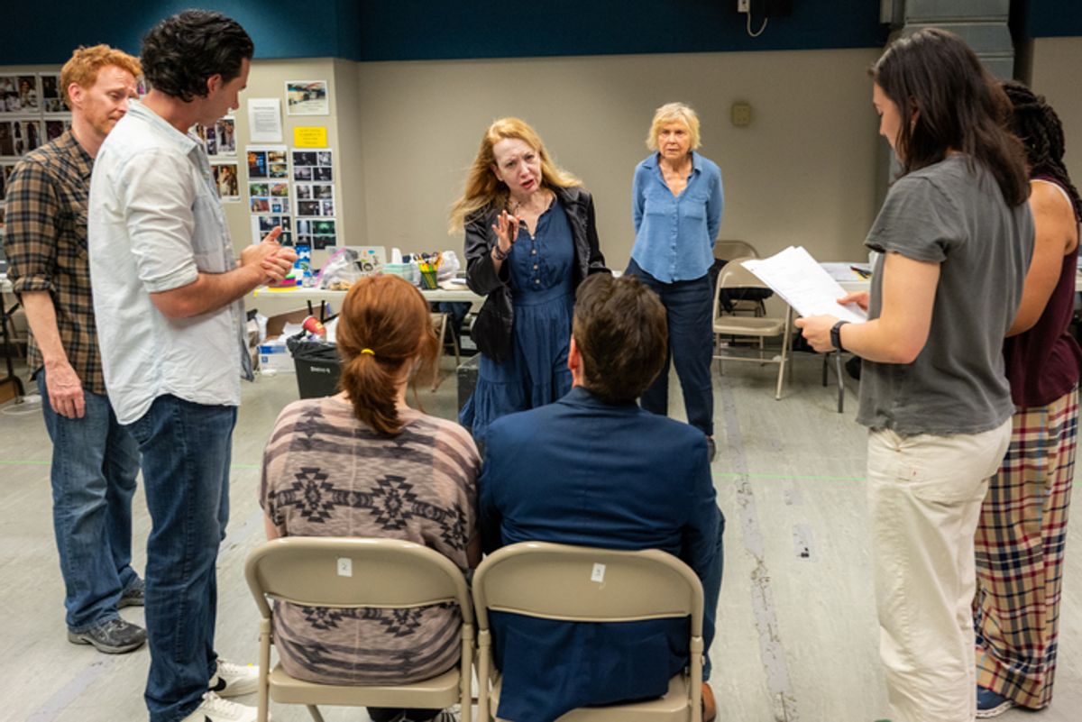 Gail Kriegel, Jenny Vath, the cast of Cracked Open at 