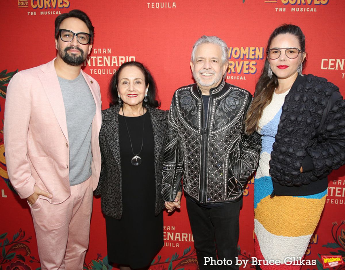 Lin-Manuel Miranda, Luz Towns-Miranda, Luis Miranda, and Vanessa Nadal at 