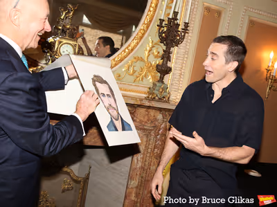 Sardi's General Manager/Owner Max Klimavicius and Jake Gyllenhaal  Photo