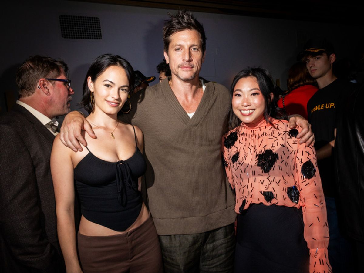 Maia Kai, Simon Rex (center), Awkwafina at 