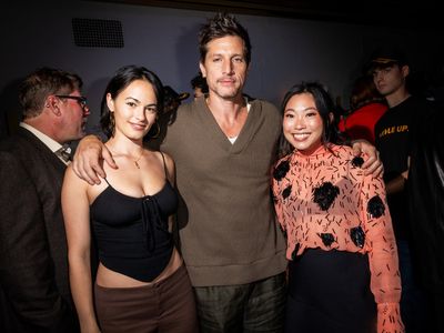 Maia Kai, Simon Rex (center), Awkwafina Photo