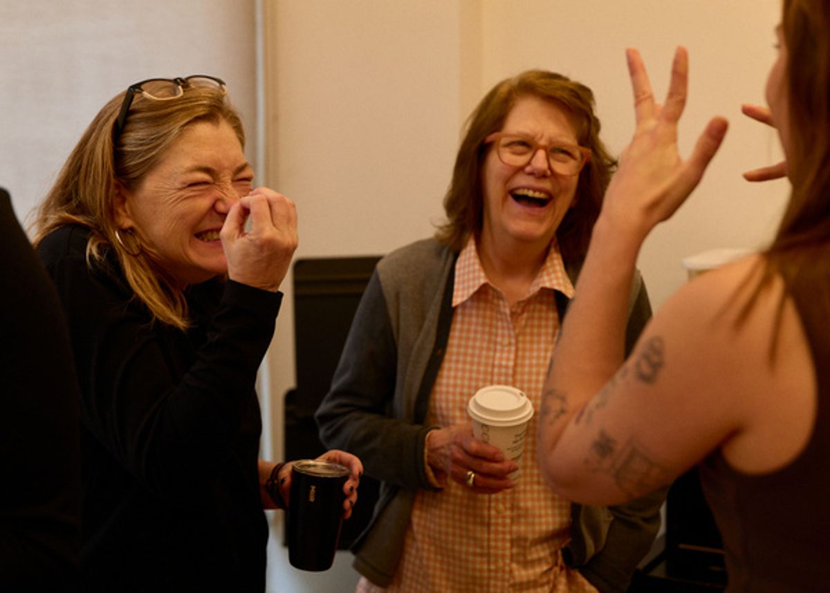 Rebecca Harris, Natalie West, Anna-Lise Basse at 