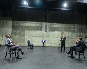 Teagle F. Bougere, Cole Wagner, Frankie Zabilka, and Eric T. Miller @ BroadwayWorld Teagle F. Bougere, Cole Wagner, Frankie Zabilka, and Eric T. Miller Photo